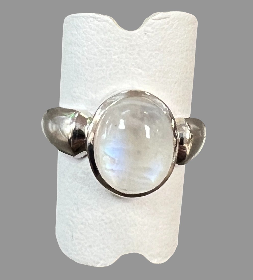 Moonstone Sterling Silver Ring - Three Blessed Gems