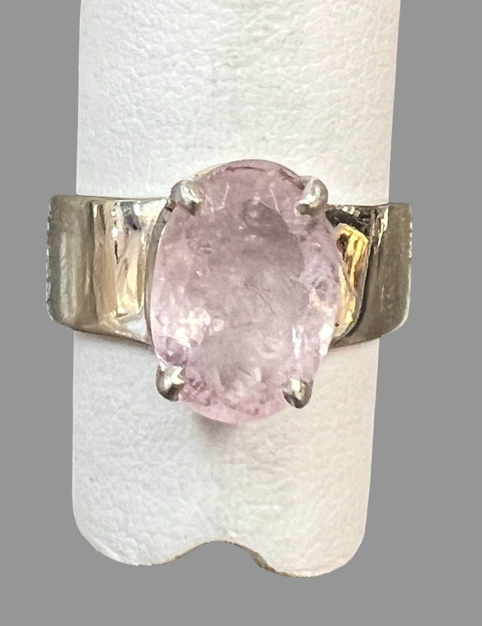 Morganite Sterling Silver Ring - Three Blessed Gems