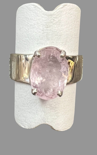 Morganite Sterling Silver Ring - Three Blessed Gems