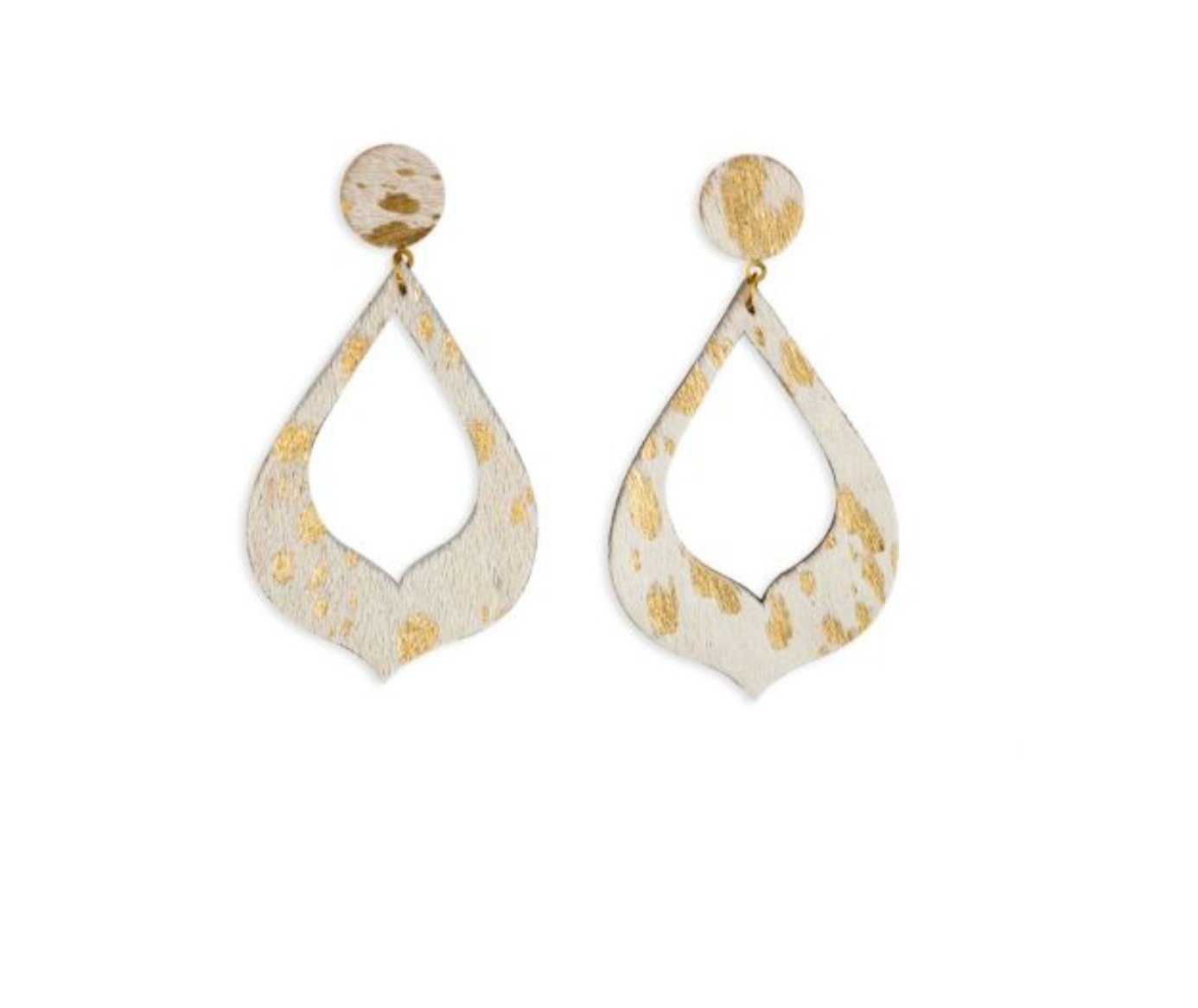 Mystique Cowhide Earring - Three Blessed Gems