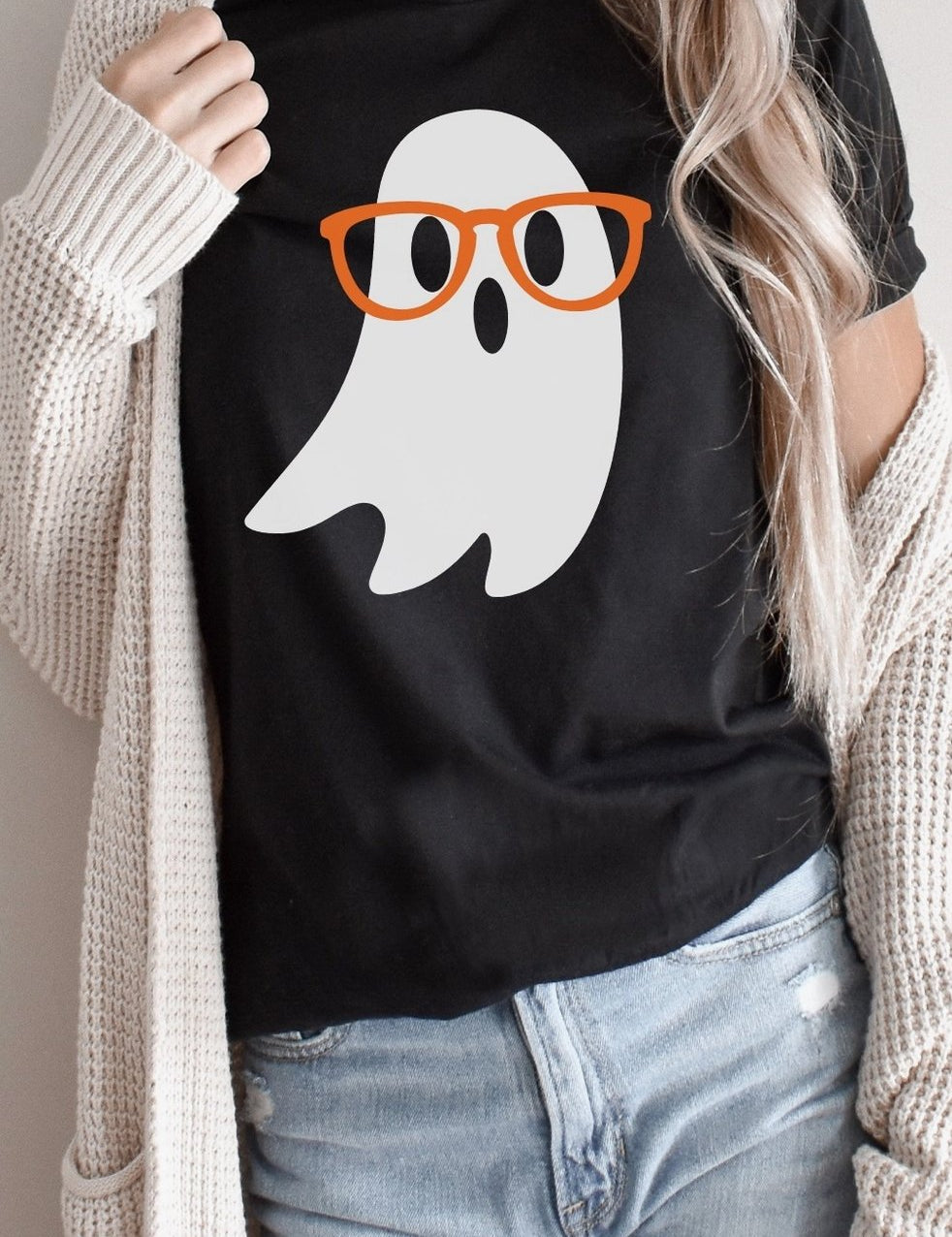 Nerdy Ghost Halloween T-Shirt - Three Blessed Gems