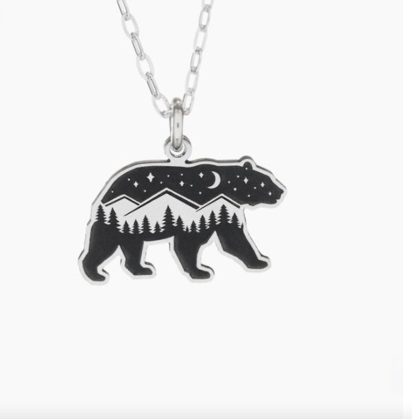 Off The Beaten Path Bear Necklace - Three Blessed Gems