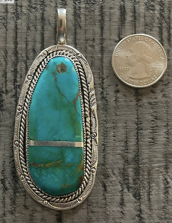 Old Kingman Turquoise Pendant - Three Blessed Gems