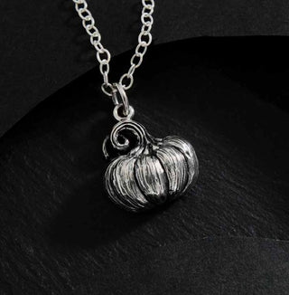 Pumpkin Silver Necklace - Three Blessed Gems
