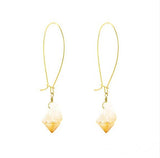 Raw Stone Long Wire Earring