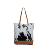 Rock-Strewn Canvas & Hairon Bag