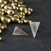 Small Triangle Post Earrings - Three Blessed Gems