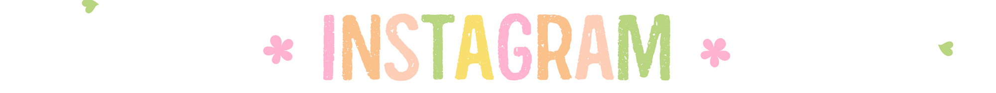 Call to action for following on Instagram with colorful text and decorative elements.