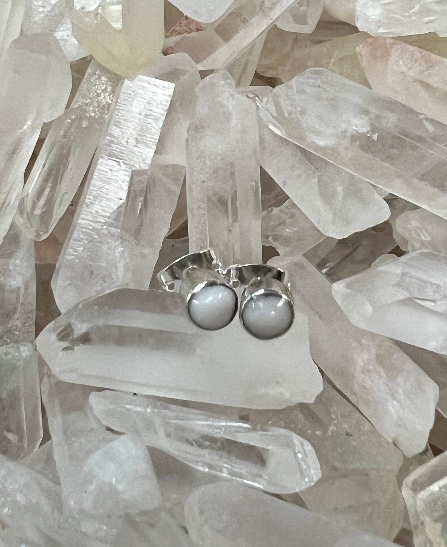 Sterling Silver Post Earring - Three Blessed Gems