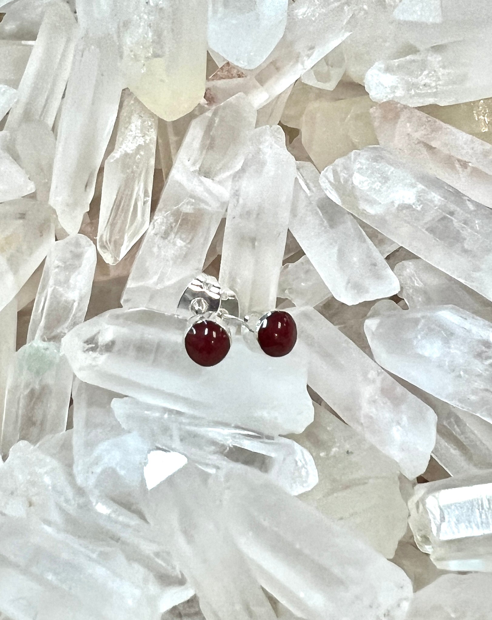 Sterling Silver Post Earring - Three Blessed Gems