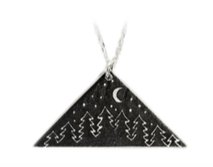 Triangle Silver Pendant - Three Blessed Gems