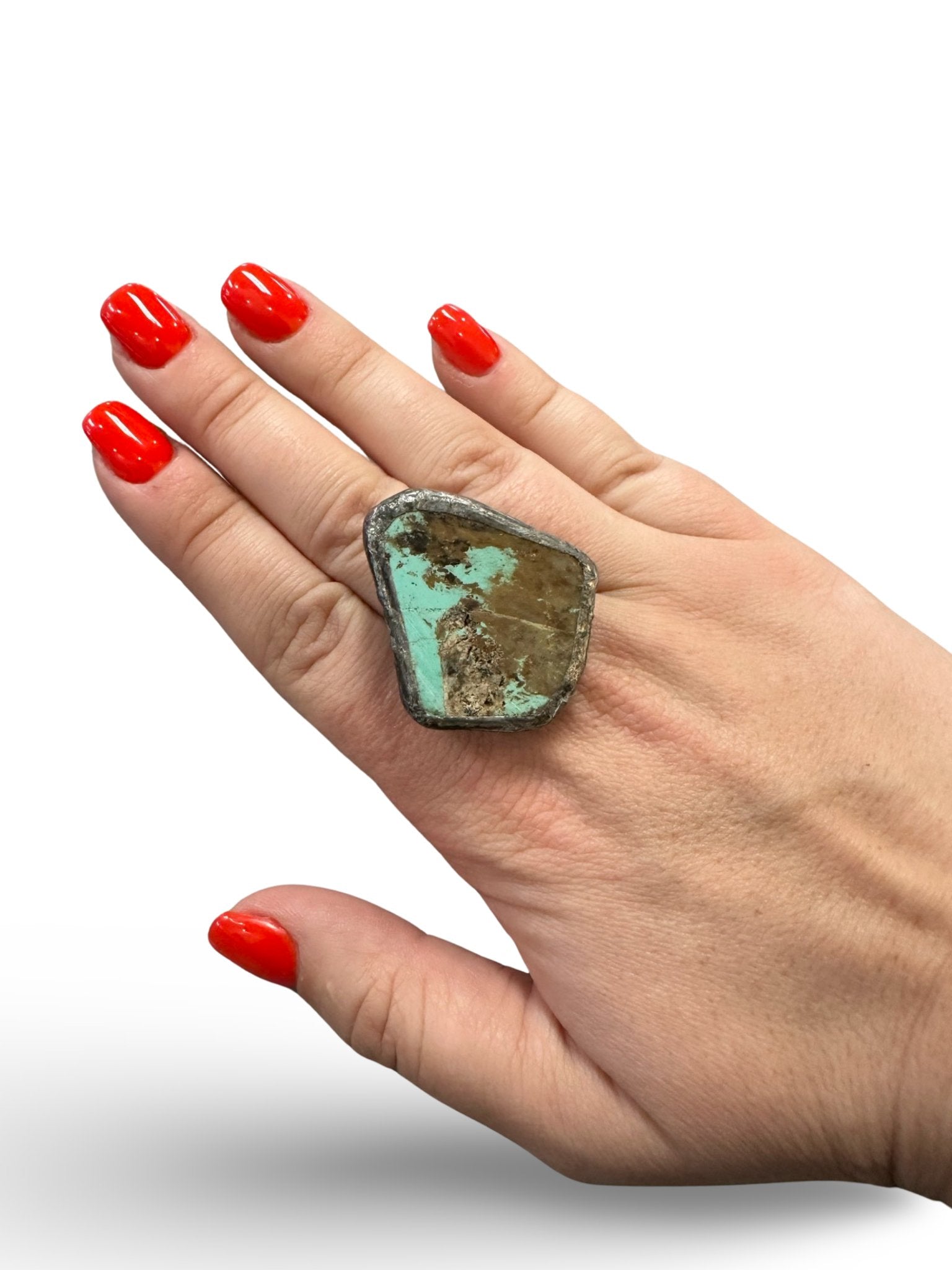 Turquoise Ring - Three Blessed Gems