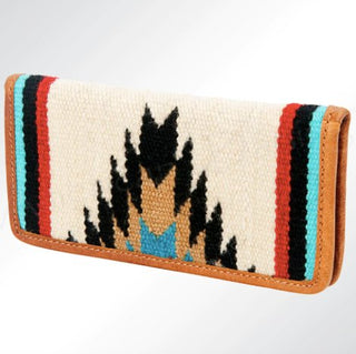 Woven Rug Leather Wallet - Three Blessed Gems