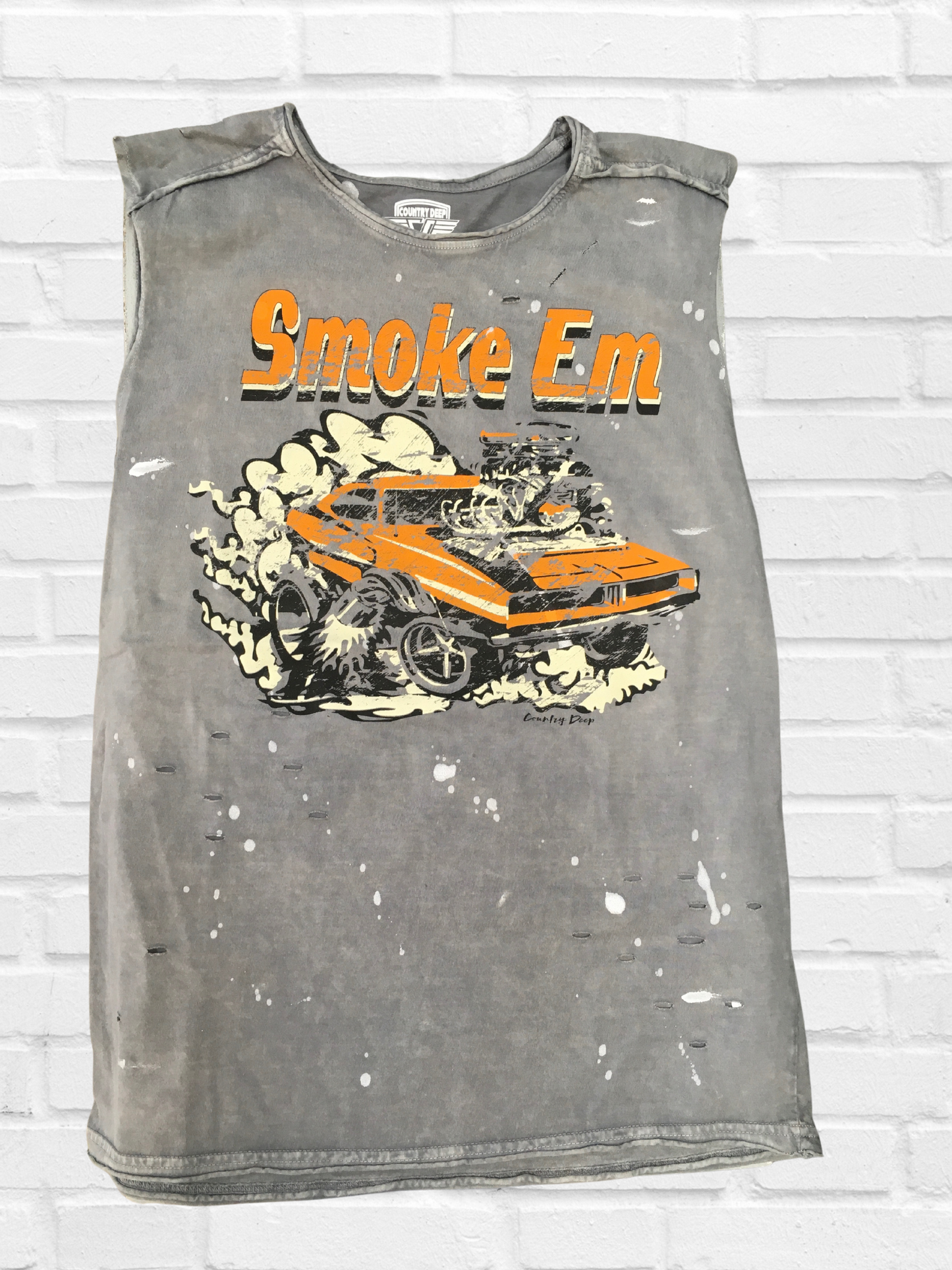 Smoke Em Muscle Tank - Premium Shirts & Tops from Country Deep - Just $45! Shop now at Three Blessed Gems