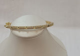 Triple Row CZ & Spike Bangle Bracelet