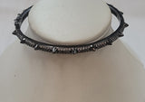 Triple Row CZ & Spike Bangle Bracelet