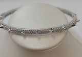 Triple Row CZ & Spike Bangle Bracelet