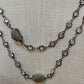60" 4mm CZ Necklace w/ 13 Stationary Labradorite Accents & CZ Drop Hematite Chain - Premium Necklaces from OMG BLINGS - Just $120! Shop now at Three Blessed Gems