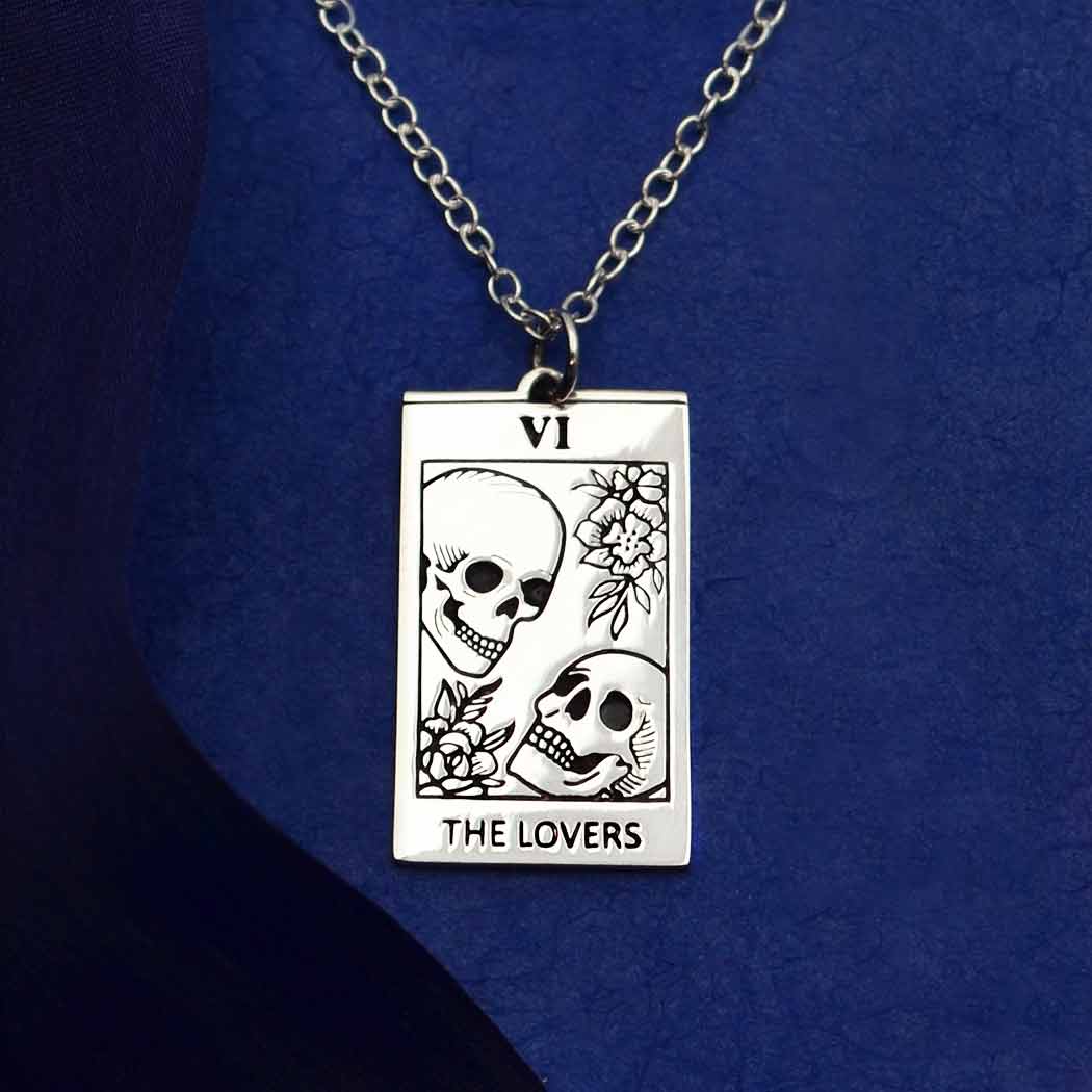 Lovers Tarot Card Necklace