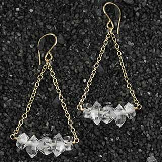 Herkimer Diamond Swing Earring