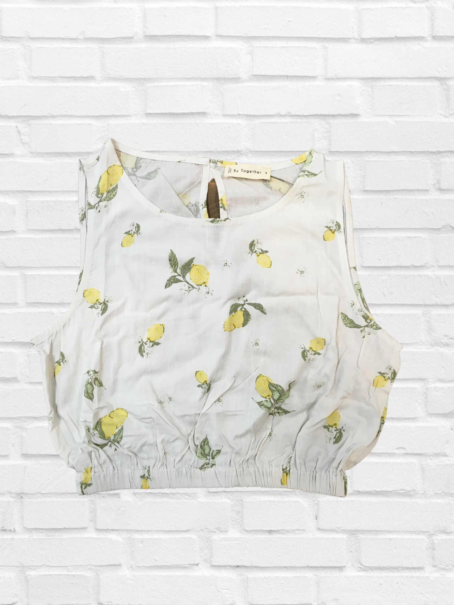 Lemon Crop Tank Top - Premium Shirts & Tops from By Together - Just $39.90! Shop now at Three Blessed Gems