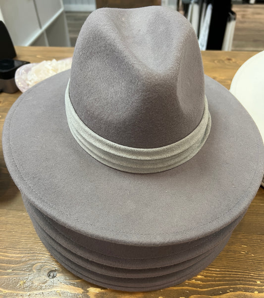 Grey Wool Fedora - Premium Hats from Lucca Couture - Just $80! Shop now at Three Blessed Gems