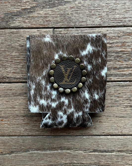 Up-Cycled Louis Vuitton Cowhide Koozie - Premium Koozie from Keep It Gypsy - Just $105! Shop now at Three Blessed Gems