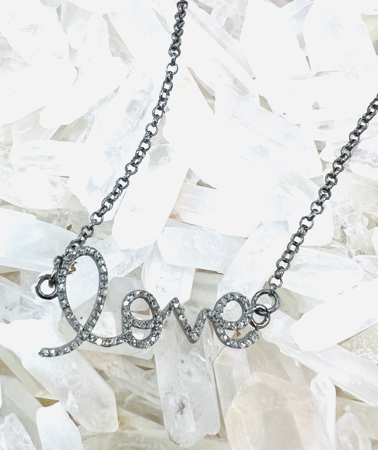 Love Diamond Necklace - Premium Necklaces from Benazir - Just $230! Shop now at Three Blessed Gems