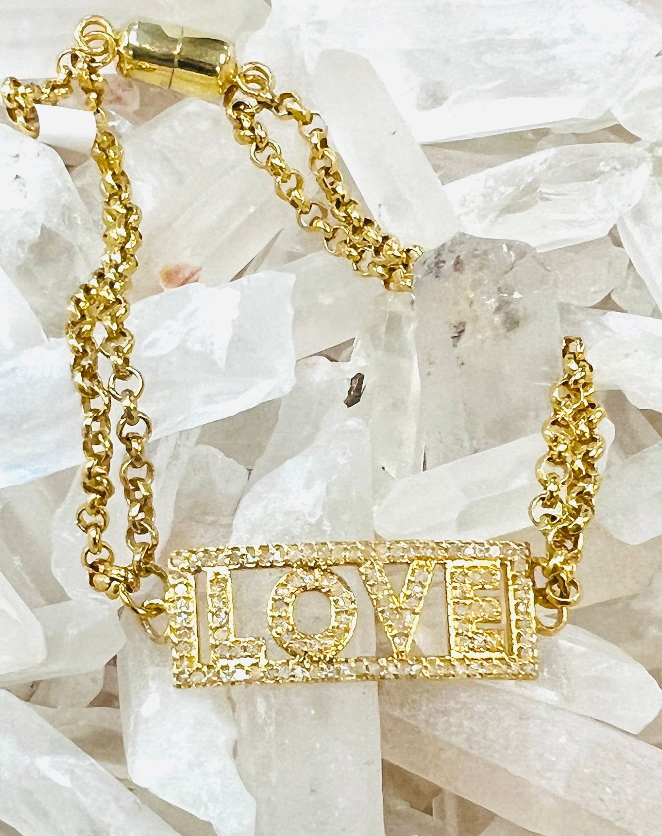Diamond Sayings Bracelet - Premium Bracelets from Benazir - Just $165! Shop now at Three Blessed Gems