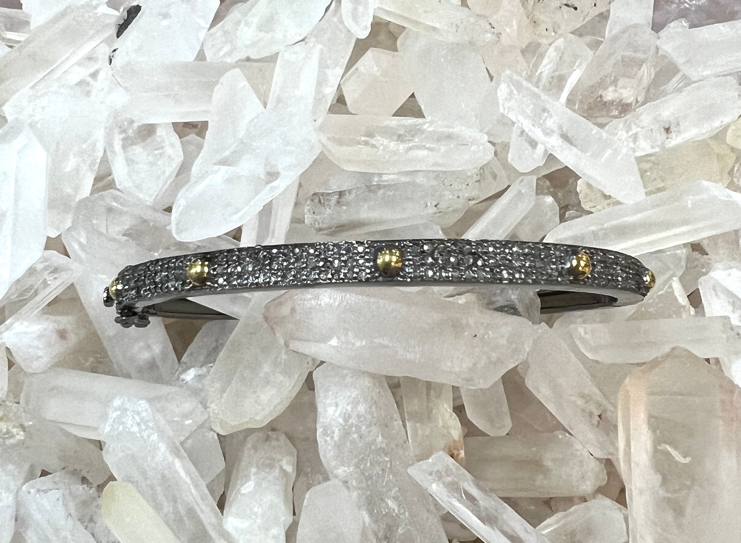 Dipping Dot Pave Diamond Bracelet - Premium Bracelets from Benazir - Just $405! Shop now at Three Blessed Gems
