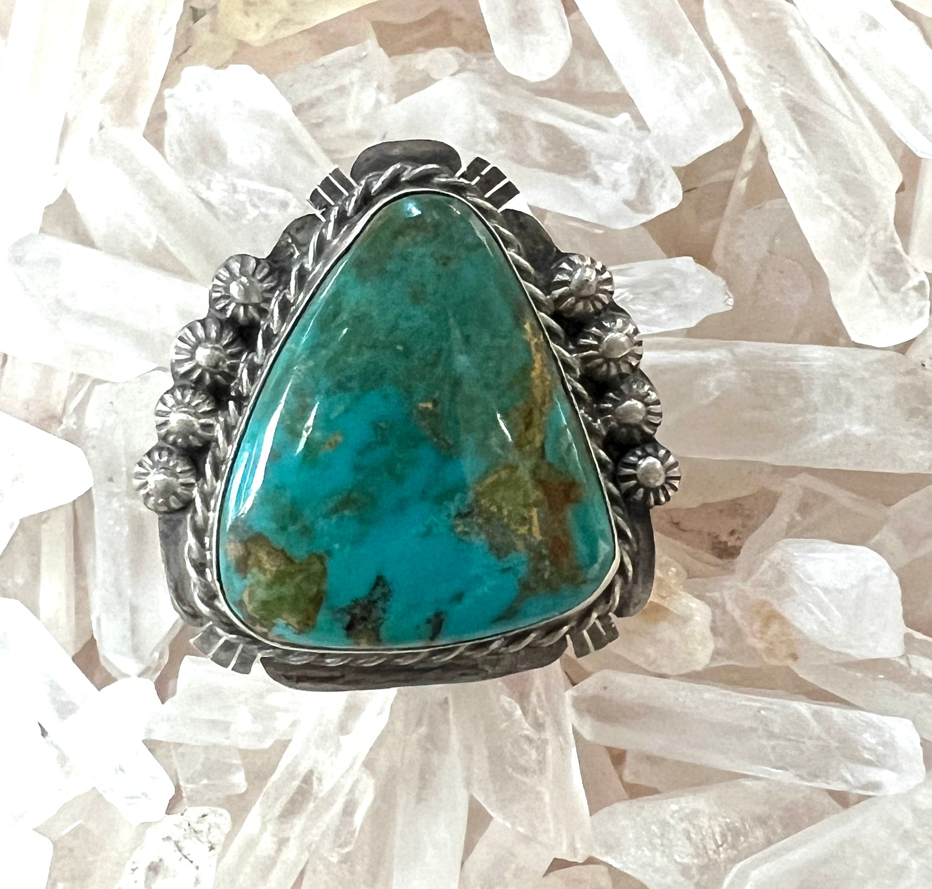 Royston Turquoise Silver Ring - Premium Rings from Indian Touch of Gallup - Just $330! Shop now at Three Blessed Gems