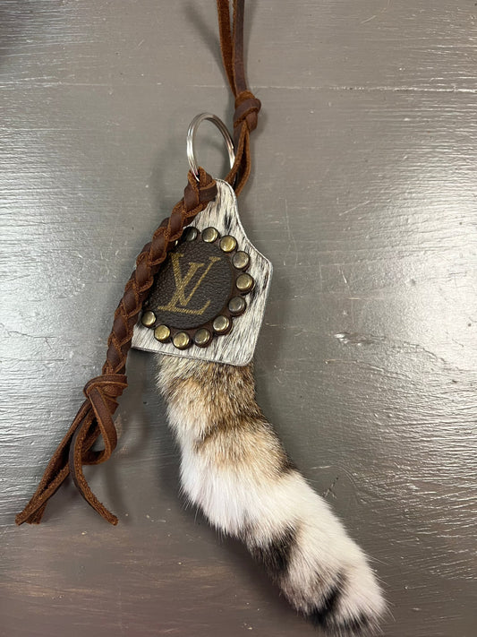 Up-Cycled Louis Vuitton Tail Keyring - Premium Key Ring from Keep It Gypsy - Just $135! Shop now at Three Blessed Gems