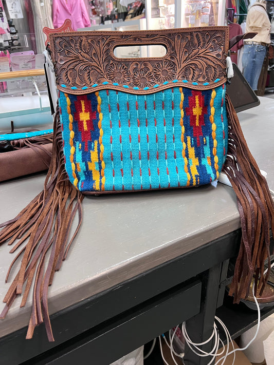 Rug Woven Crossbody - Premium Bag from American Darling - Just $274! Shop now at Three Blessed Gems