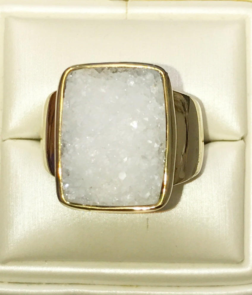 Druzy Gold Ring - Premium Rings from Starborn - Just $55! Shop now at Three Blessed Gems