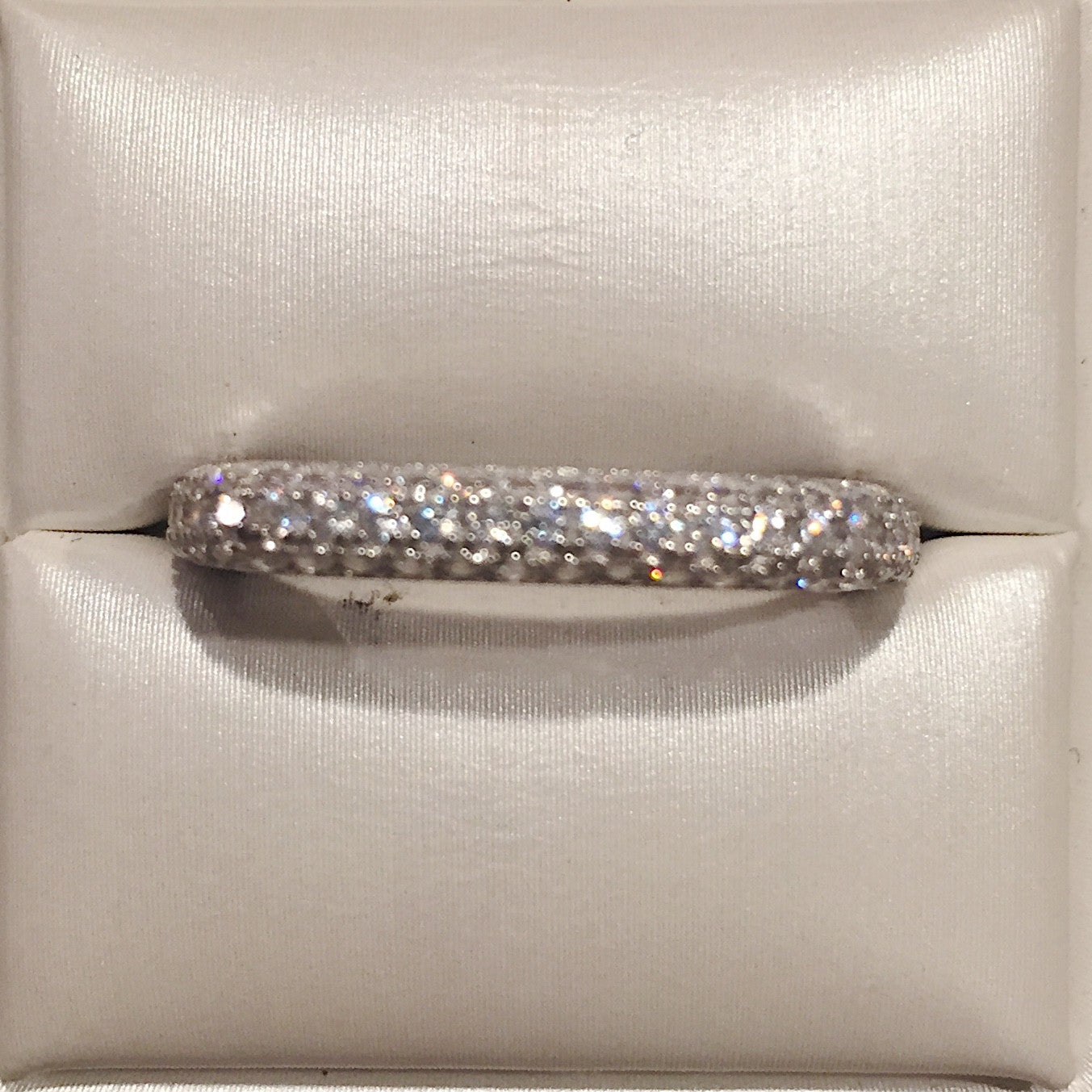Square Eternity 24K White Gold CZ Ring - Premium Rings from Nisha Design - Just $75! Shop now at Three Blessed Gems