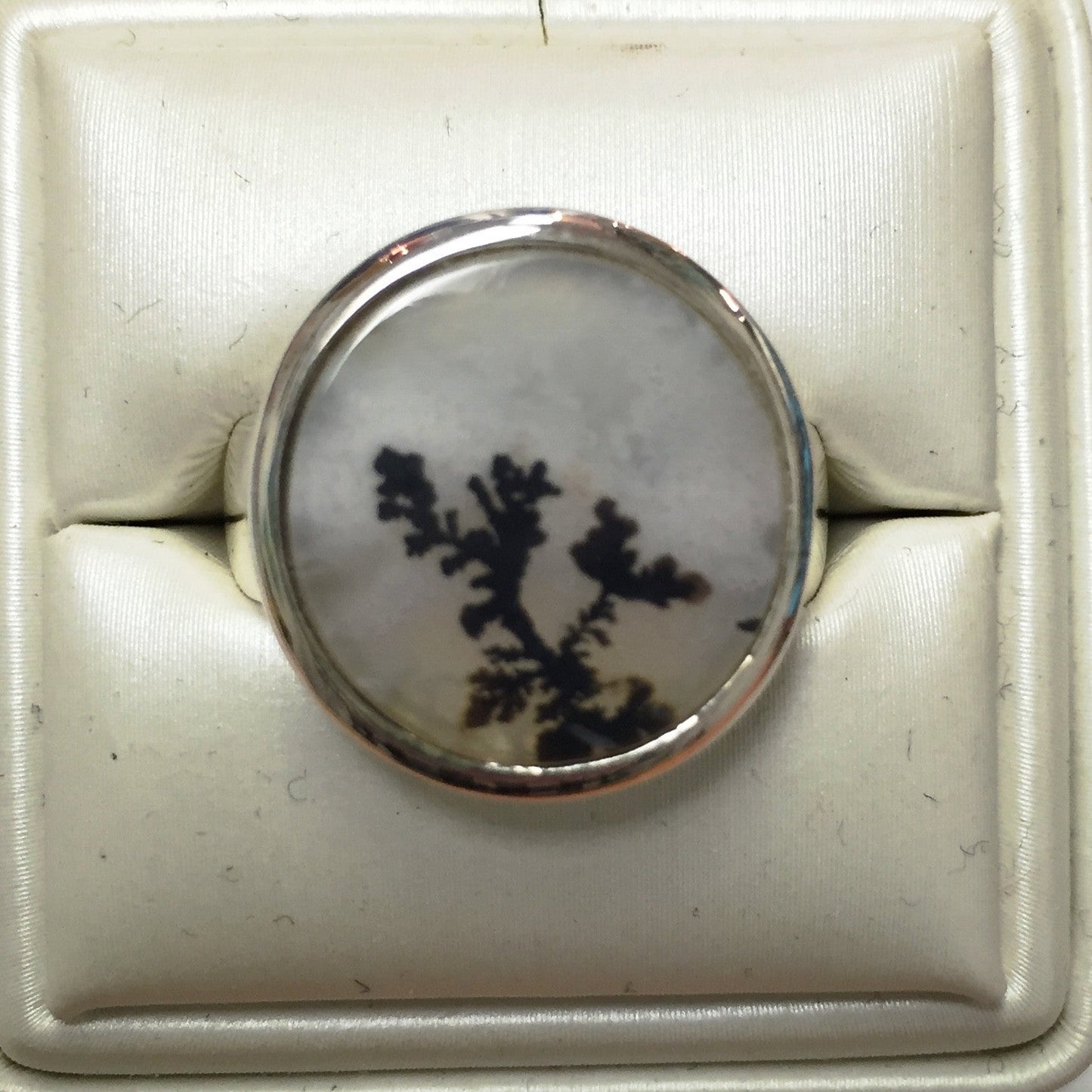 Dendrite Agate Silver Ring