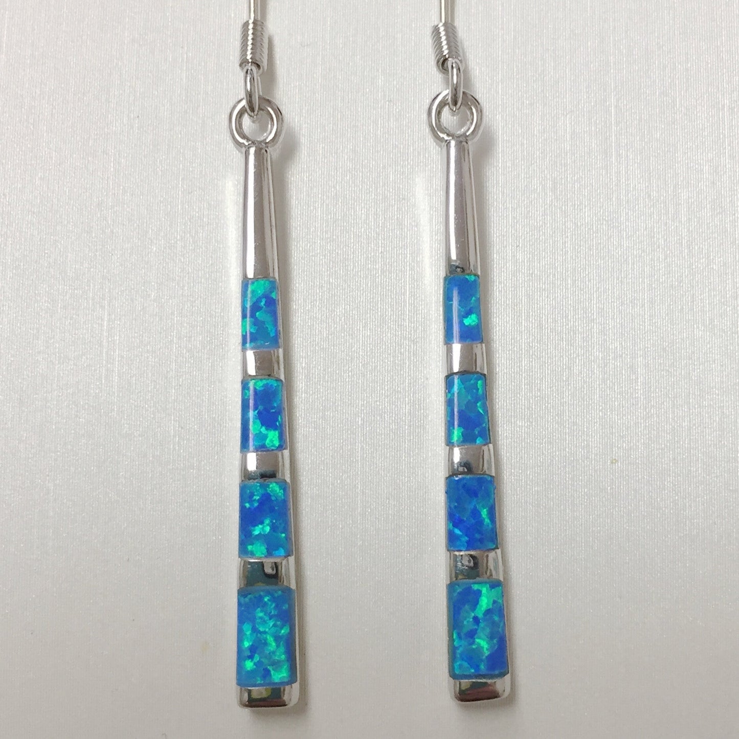 Opal Bar Silver Dangle Earring - Premium Earrings from International Excellence - Just $41! Shop now at Three Blessed Gems