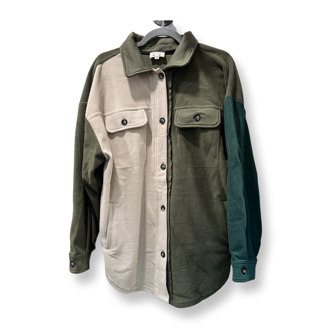 Multi Green Shacket - Premium Jacket from Vanilla Monkey - Just $50! Shop now at Three Blessed Gems