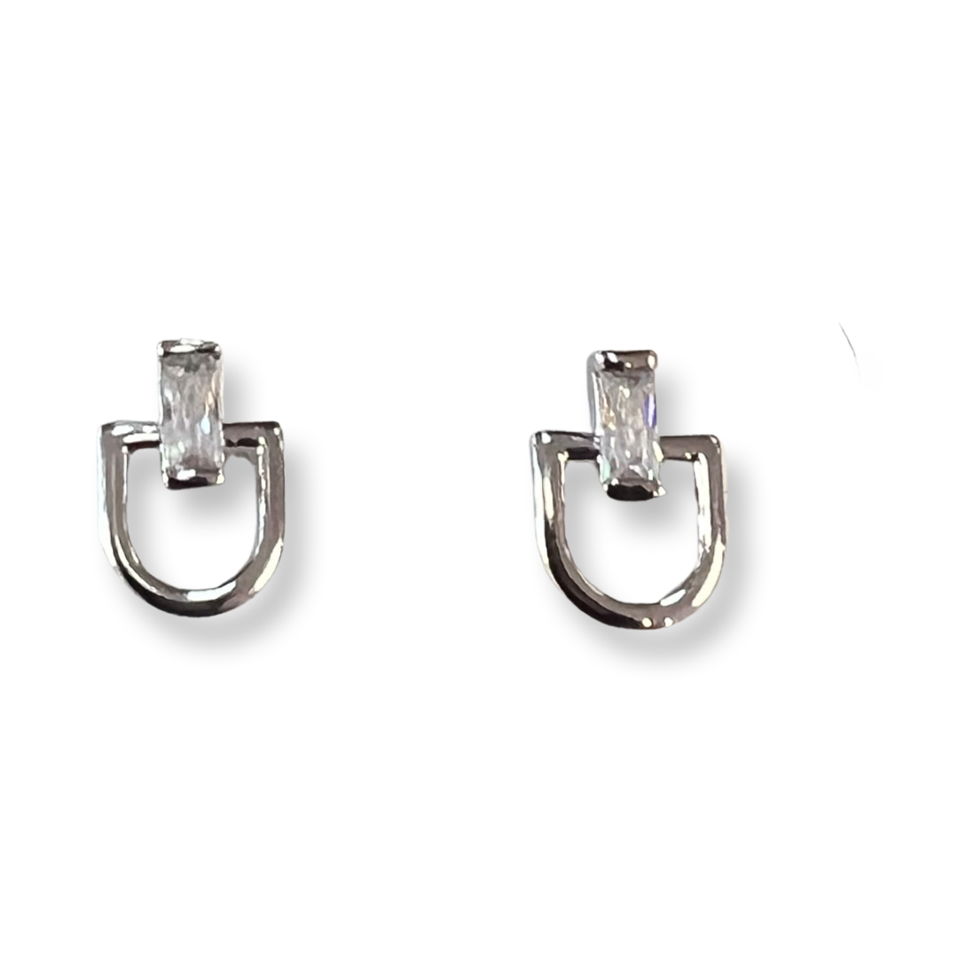 White Gold Over Sterling Cz. Earring - Premium Earrings from Kenze Panne Jewelry - Just $52! Shop now at Three Blessed Gems