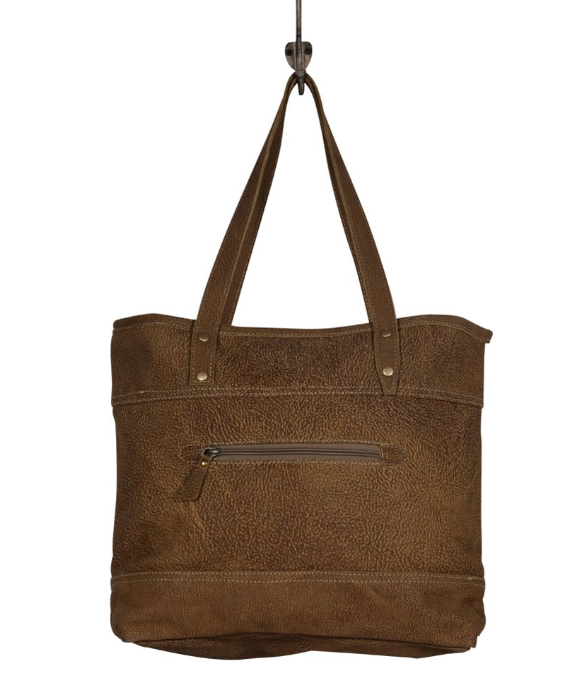 Largish Leather Tote Bag - Premium Tote from Myra - Just $132! Shop now at Three Blessed Gems