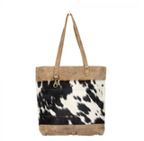 Cocoa Leather Cowhide Tote