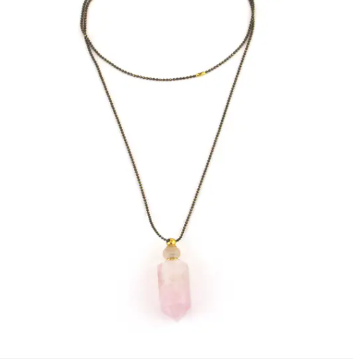 Crystal Essential Oil Holder Necklace - Premium Necklace from Santore' - Just $79! Shop now at Three Blessed Gems