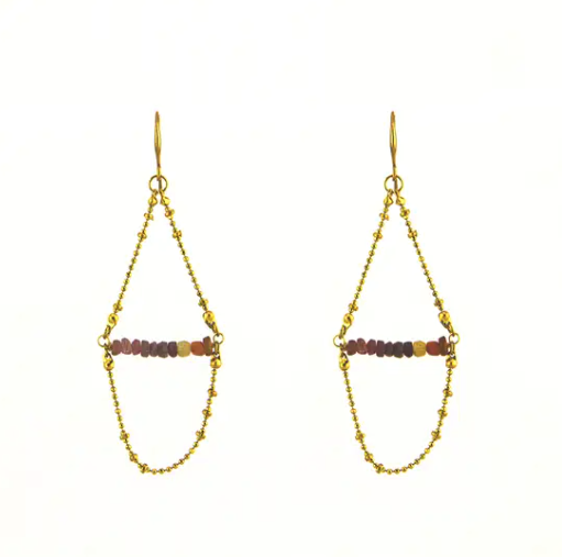 Gemstone Fancy Drape Earring - Premium Earrings from Santore' - Just $60! Shop now at Three Blessed Gems