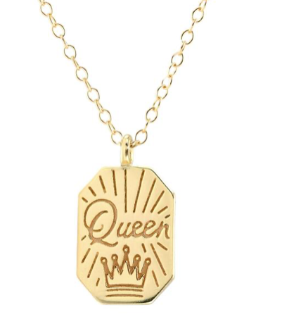 Queen Dog Tag Necklace