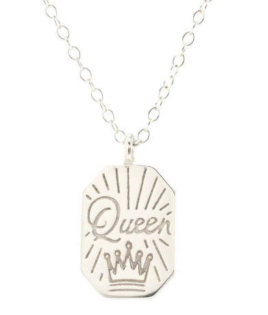 Queen Dog Tag Necklace