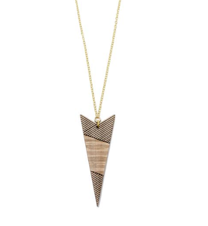 Arrow Long Wood Necklace