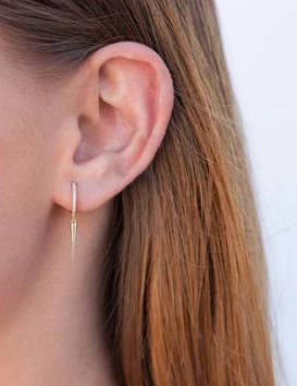 CZ Spike Huggie - Premium Earrings from Modern Opus - Just $40! Shop now at Three Blessed Gems