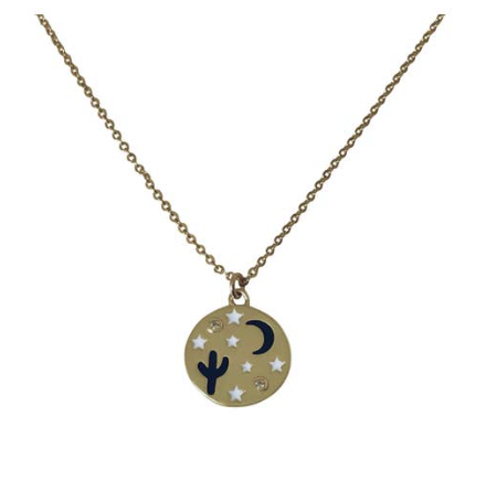 Cactus Enamel Necklace