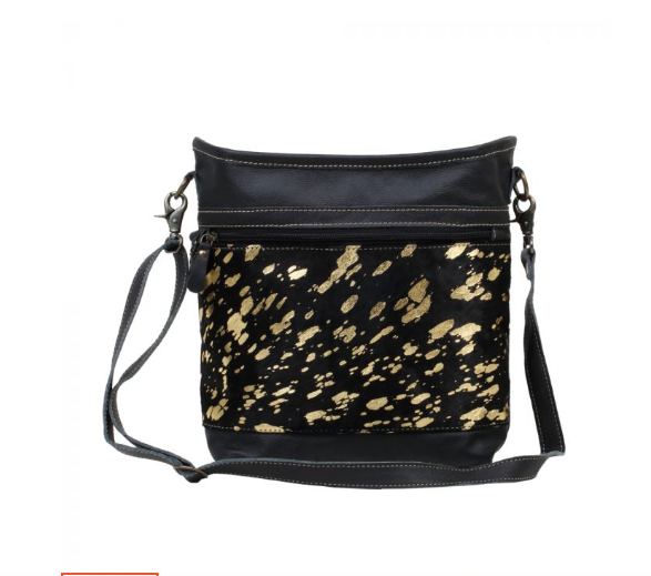 Golden Beacons Leather And Hairon Bag