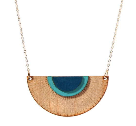 Solaris Wood Necklae - Premium Necklace from Treeline & Tide - Just $75! Shop now at Three Blessed Gems